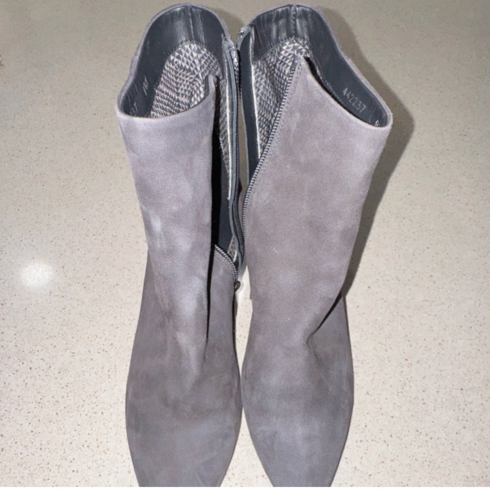 Aquatalia Gray Suede Ankle Boots